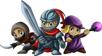 drawing of three game characters